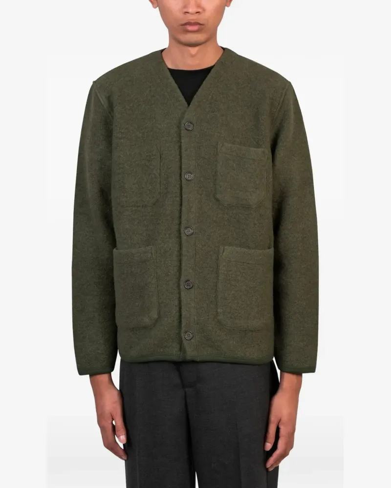 Universal Works Geknöpfter Cardigan mit aufgesetzten Taschen - Grün Grün