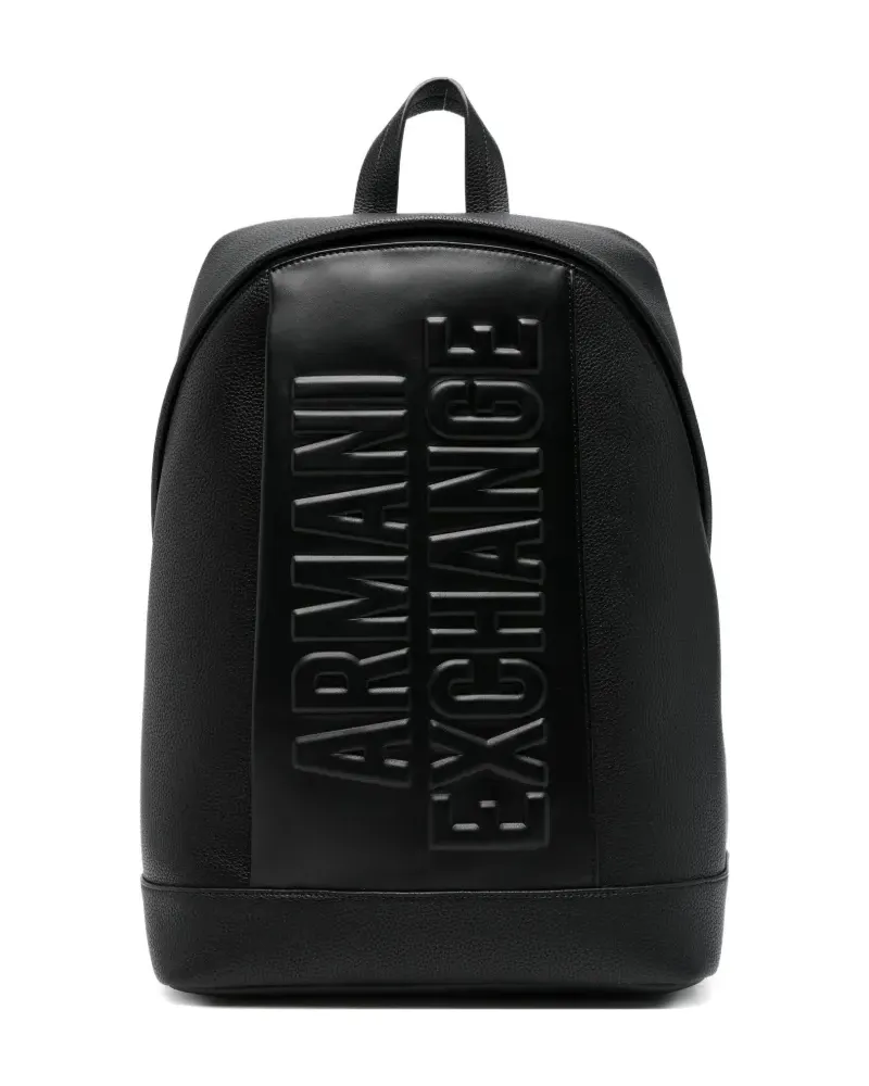 Armani Exchange logo-embossed backpack - Schwarz Schwarz