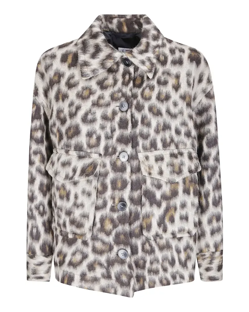 Alberto Biani Jacke mit Leopardenprint - Nude Nude