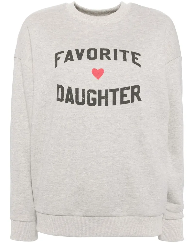 Favorite Daughter Sweatshirt mit Logo-Print - Grau Grau