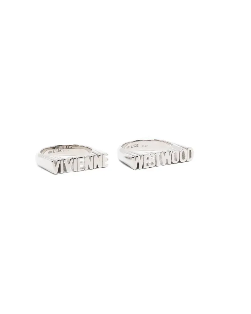 Vivienne Westwood Ring mit Logo - Silber Silber