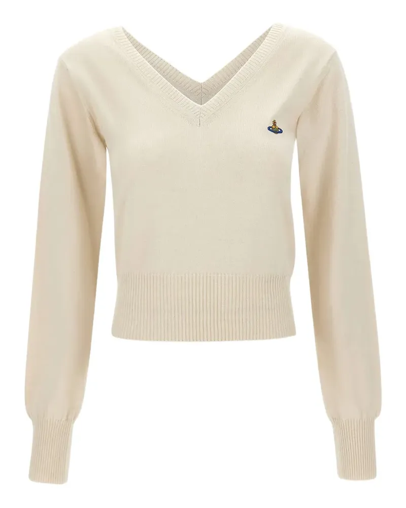 Vivienne Westwood Beatrice V-neck sweater - Weiß Weiß
