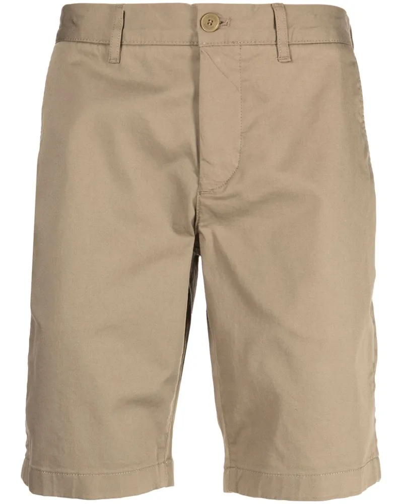 Lacoste Schmale Chino-Shorts Braun