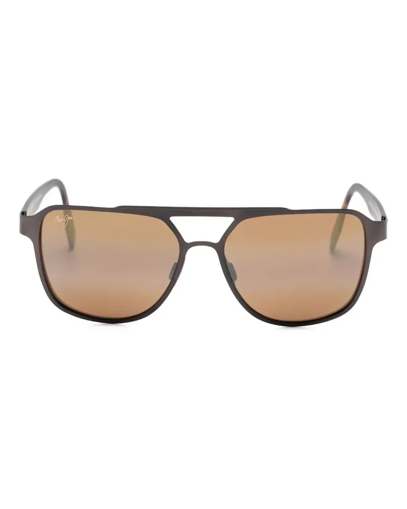 Maui Jim Sonnenbrille mit Doppelsteg - Schwarz Schwarz