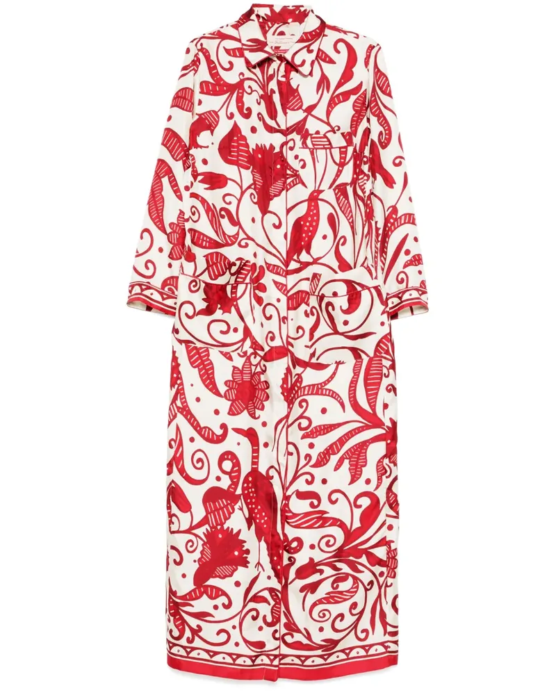 For Restless Sleepers Hemdkleid mit Blumen-Print - Weiß Weiß