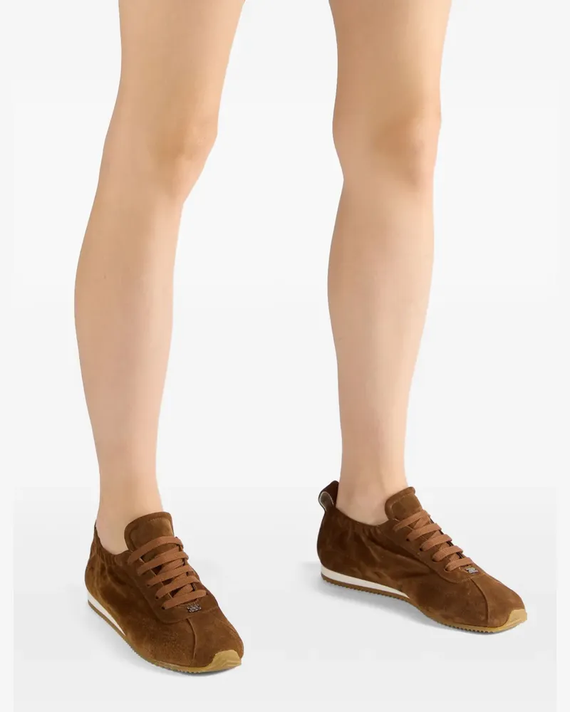 Casadei laces suede sneakers - Braun Braun