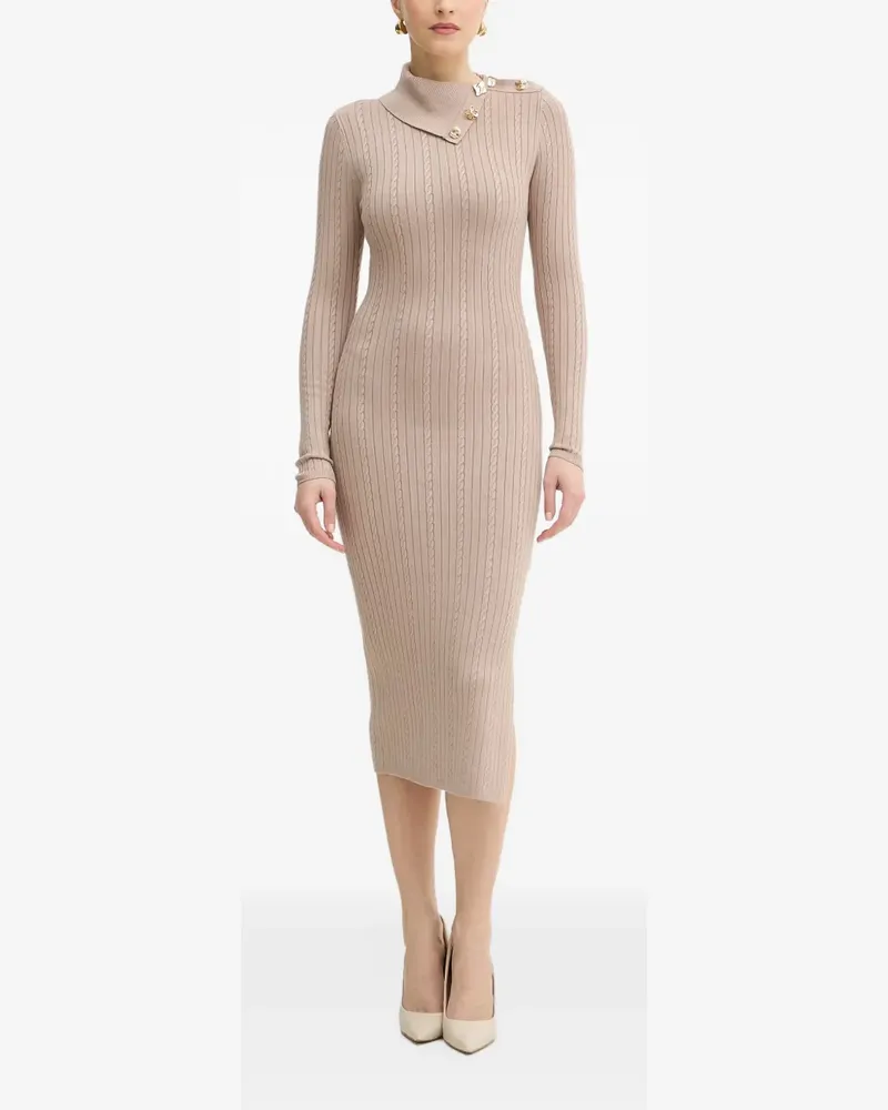 Guess Midikleid mit Zopfmuster - Nude Nude