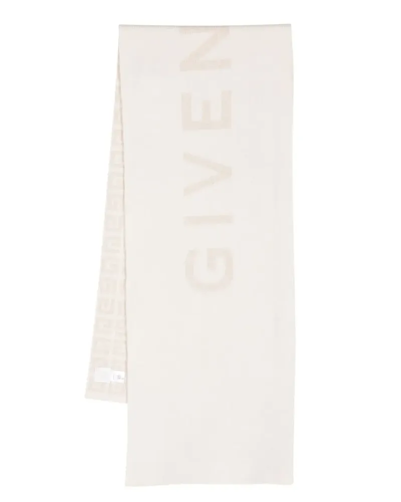 Givenchy Intarsien-Schal mit Monogramm - Weiß Weiß
