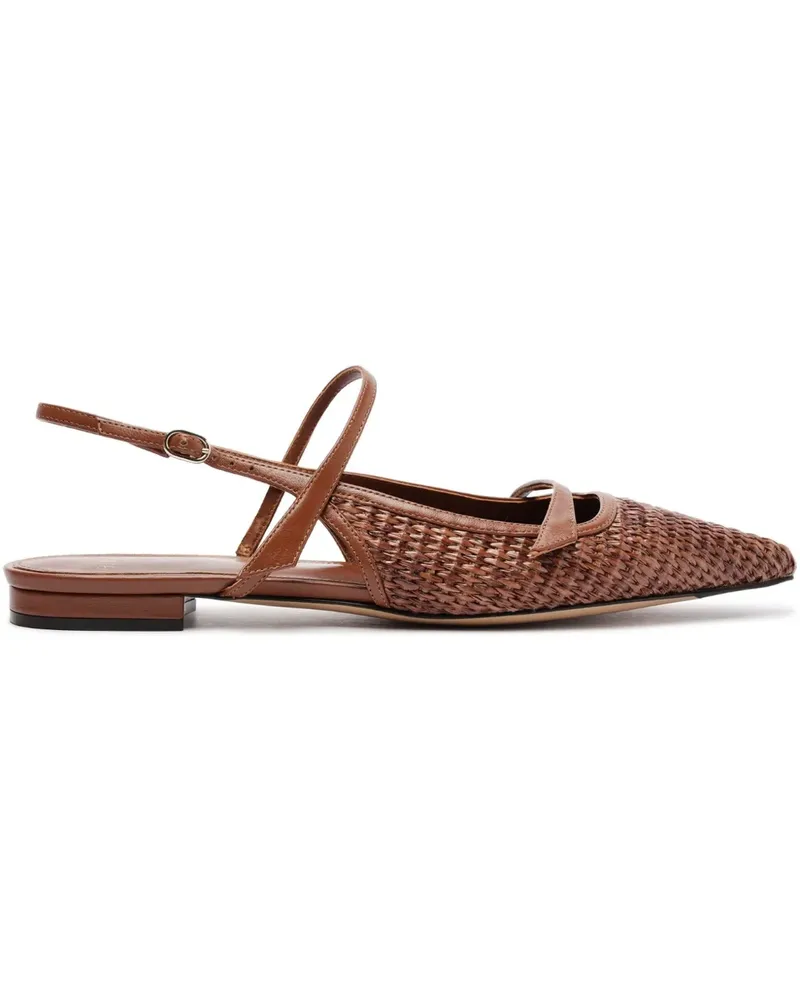 Alexandre Birman Tita Ballerinas aus Raffiabast - Braun Braun