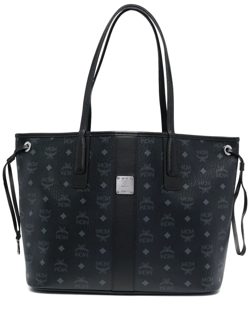 MCM Mittelgroße wendbare Liz Tote Bag Schwarz