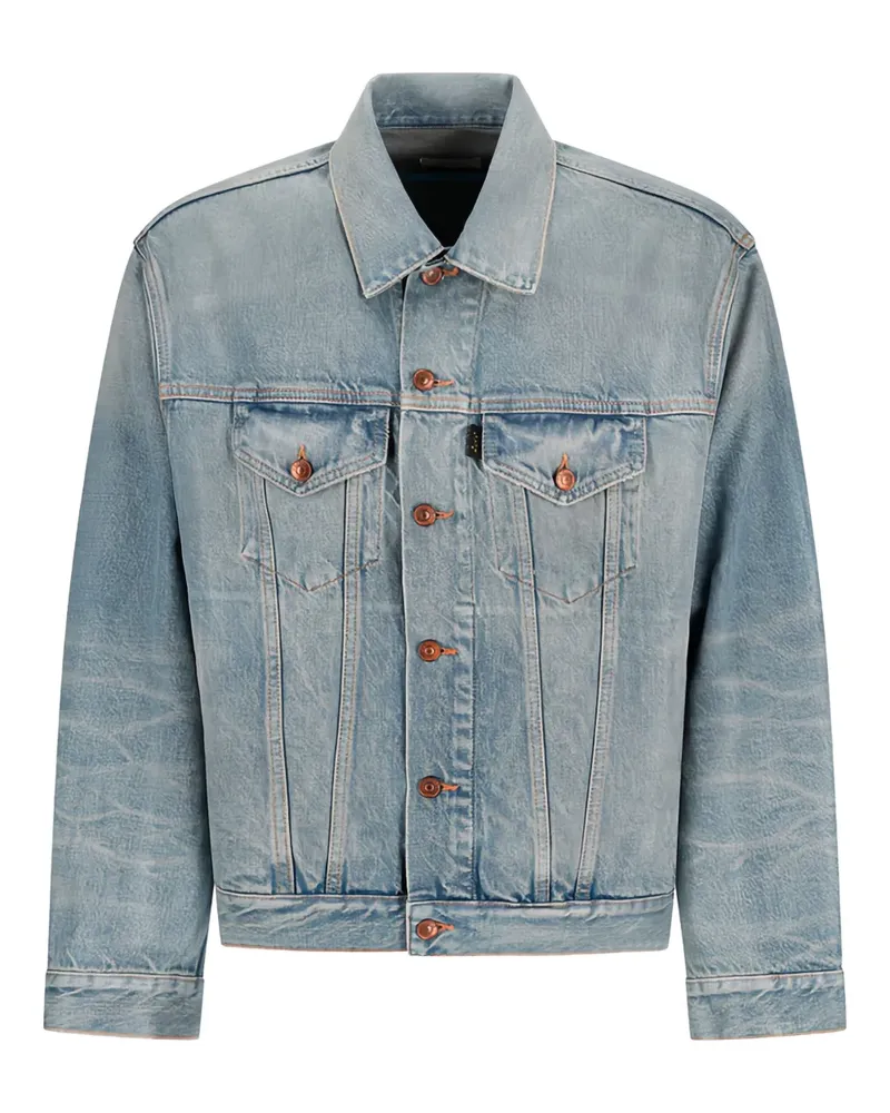 Haikure Richie Jeansjacke mit Knopfverschluss - Blau Blau
