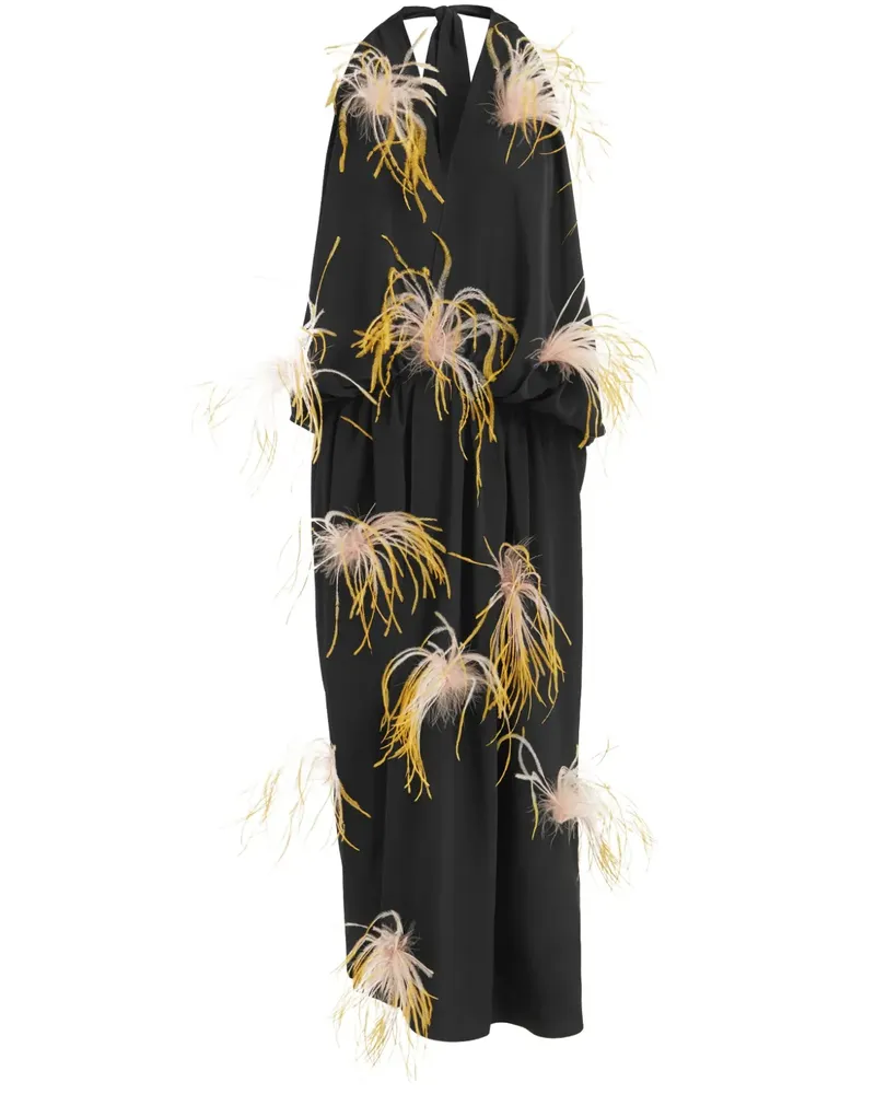 16ARLINGTON Vide Midikleid - Schwarz Schwarz