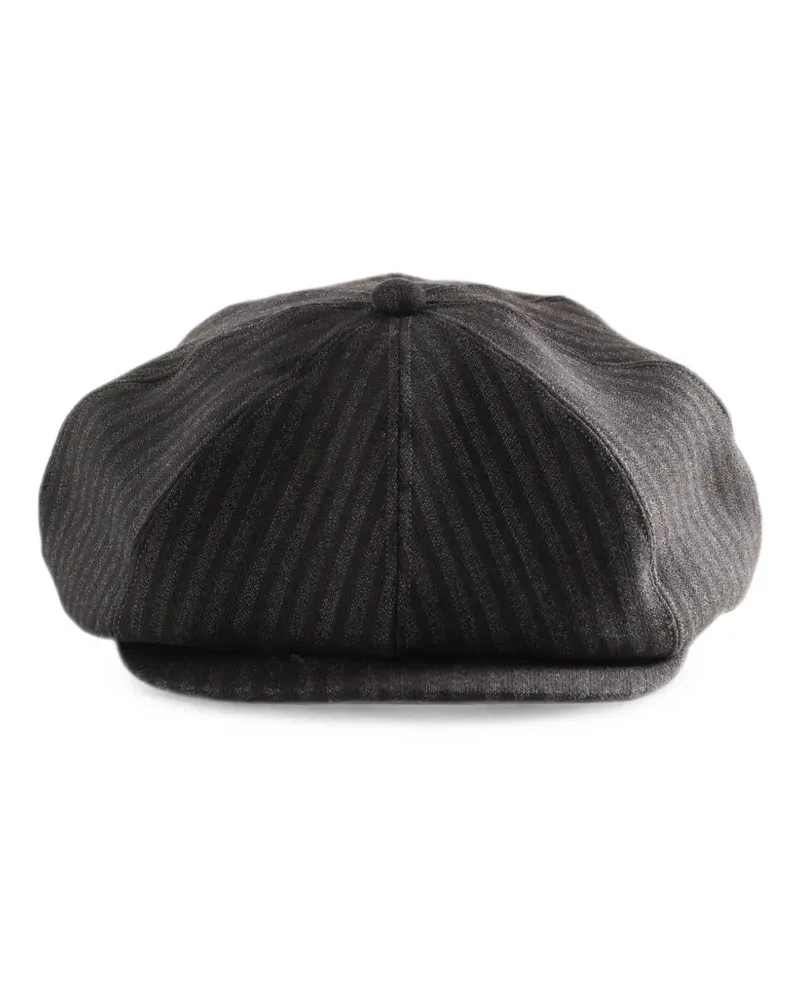 Taiga Takahashi stripe-pattern flat cap - Braun Braun
