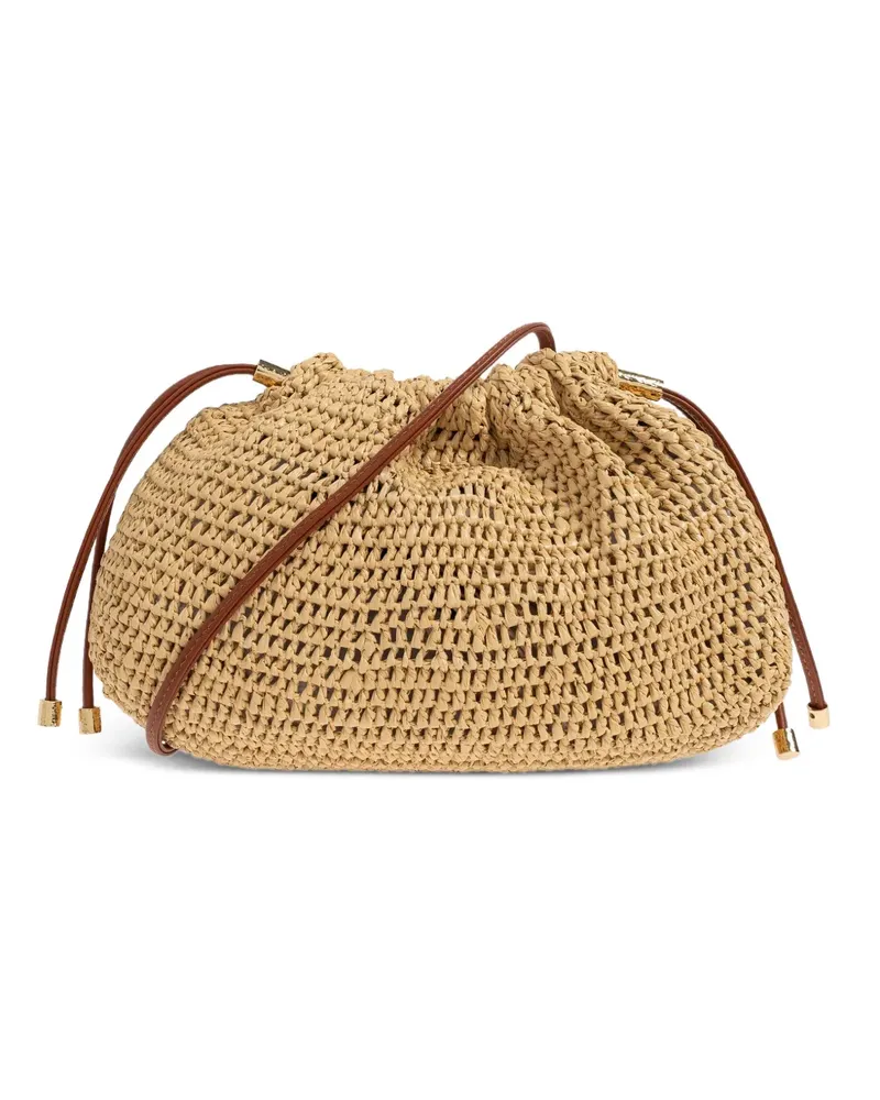 Ulla Johnson Lali Umhängetasche aus Raffiabast - Nude Nude