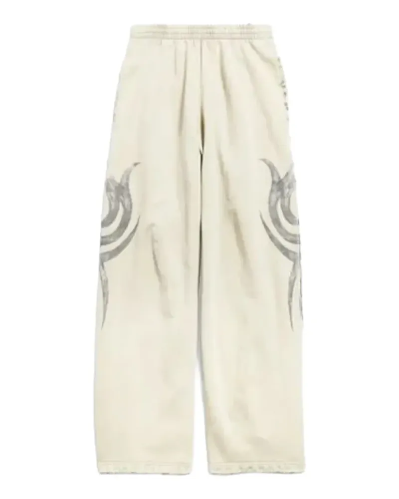 Balenciaga Jogginghose mit grafischem Print - Nude Nude