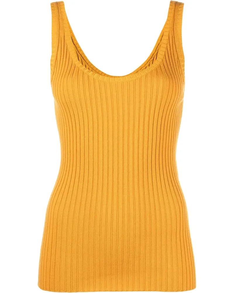 Chloé Geripptes Stricktop - Gelb Gelb