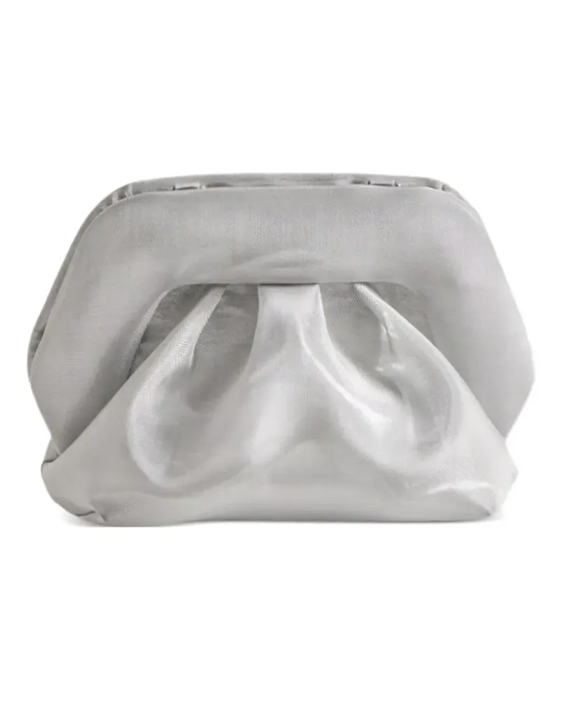 THEMOIRÈ ruched-detail clutch bag - Silber Silber