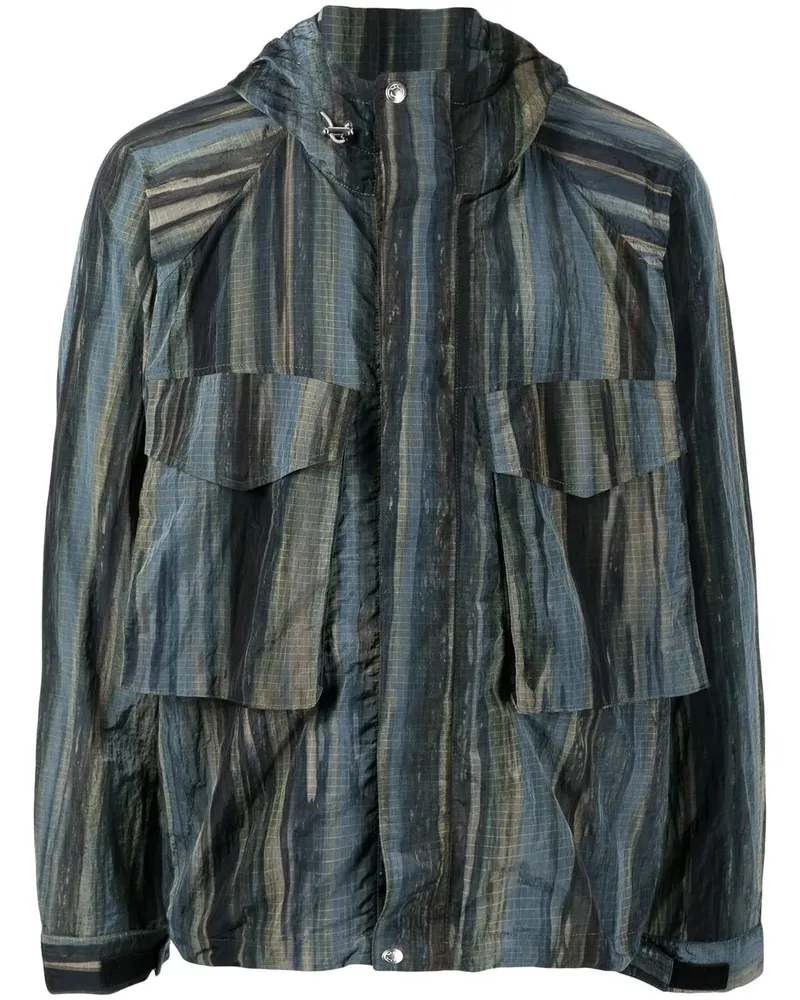 Paul Smith Kapuzenjacke mit Woodland-Print - Blau Blau
