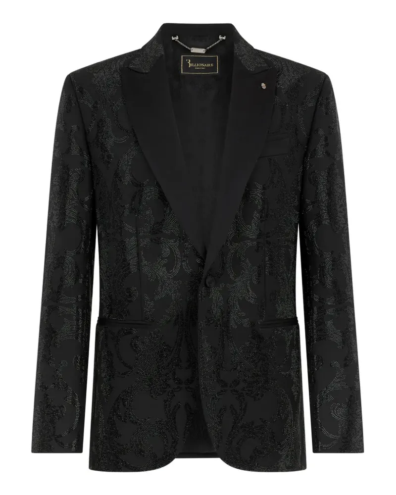 Billionaire Brokat-Blazer mit Strass - Schwarz Schwarz