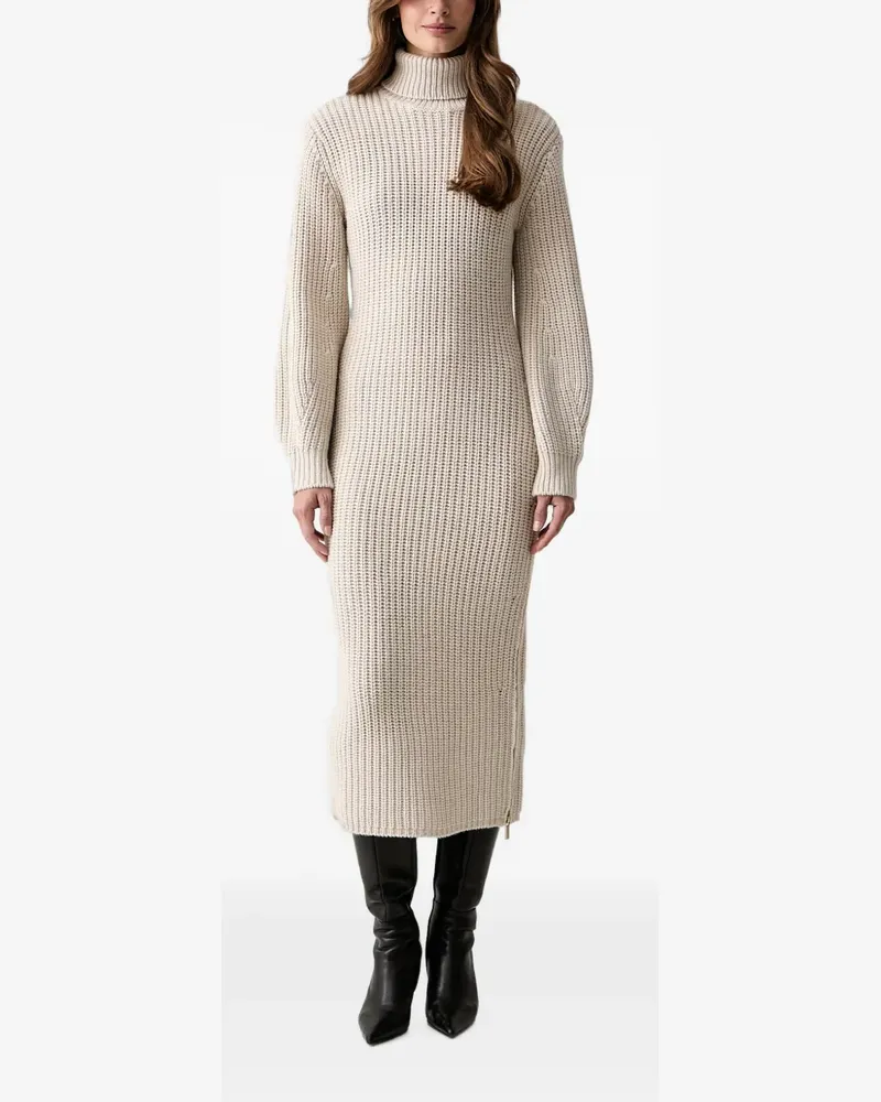 Armani Exchange Geripptes Strickkleid - Nude Nude