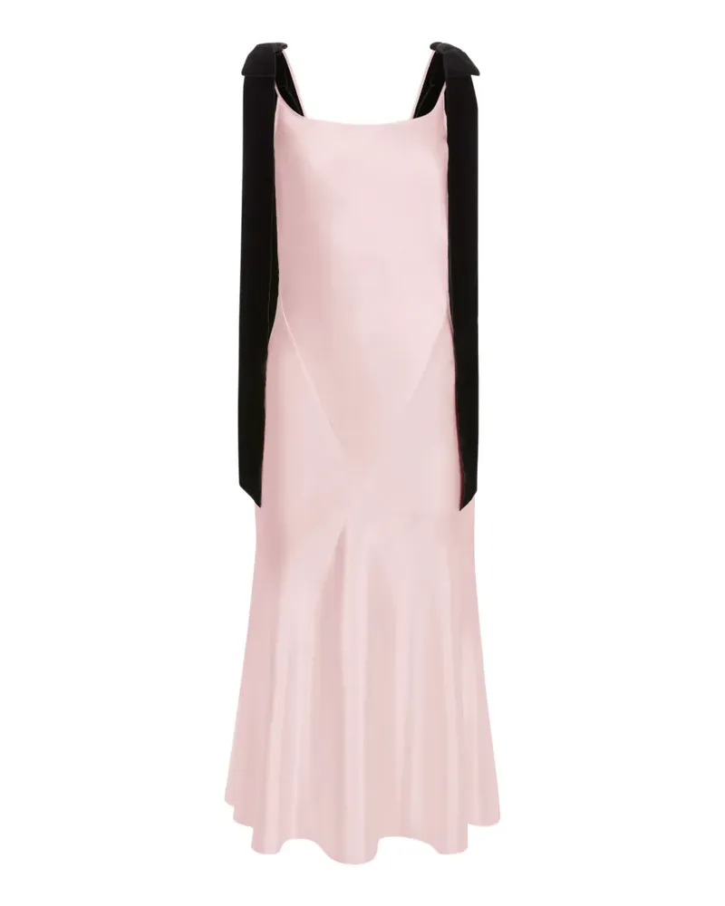 Nina Ricci Satin-Midikleid mit Schleifendetail - Rosa Rosa