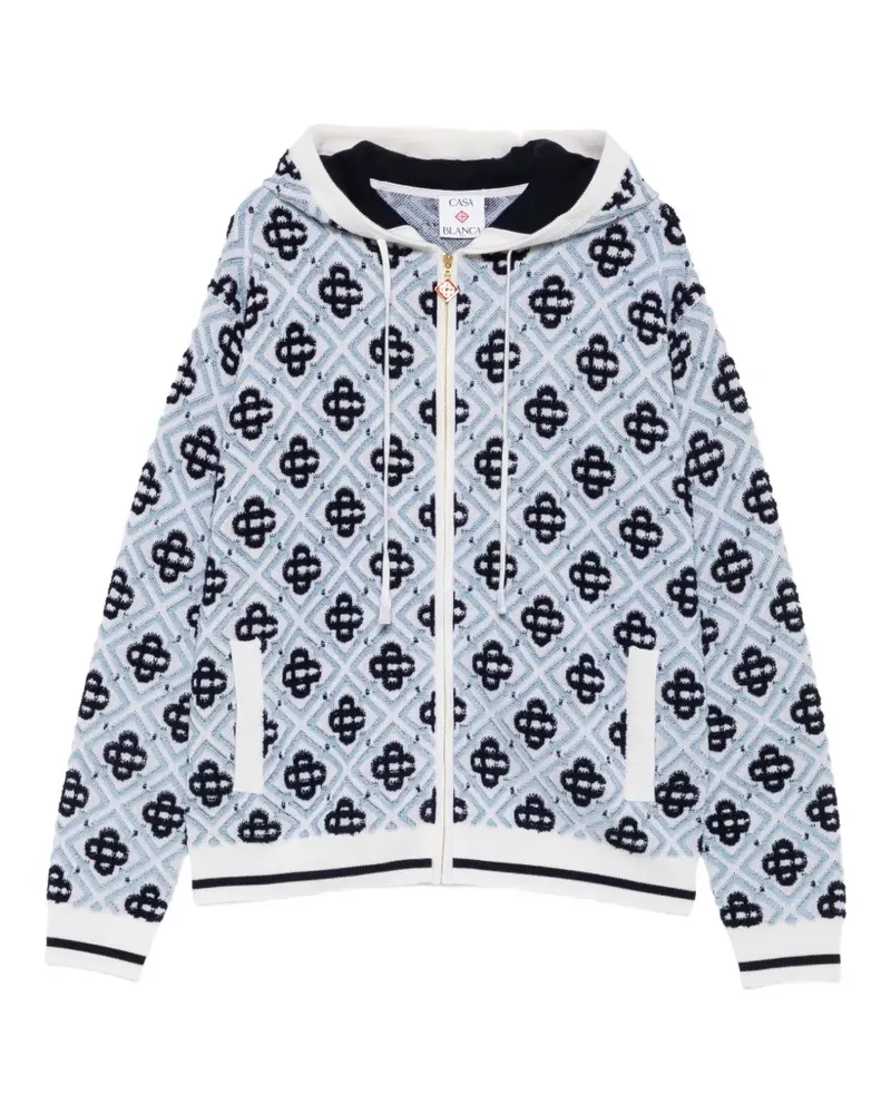 Casablanca Paris CC Monogram zip-up hoodie - Blau Blau