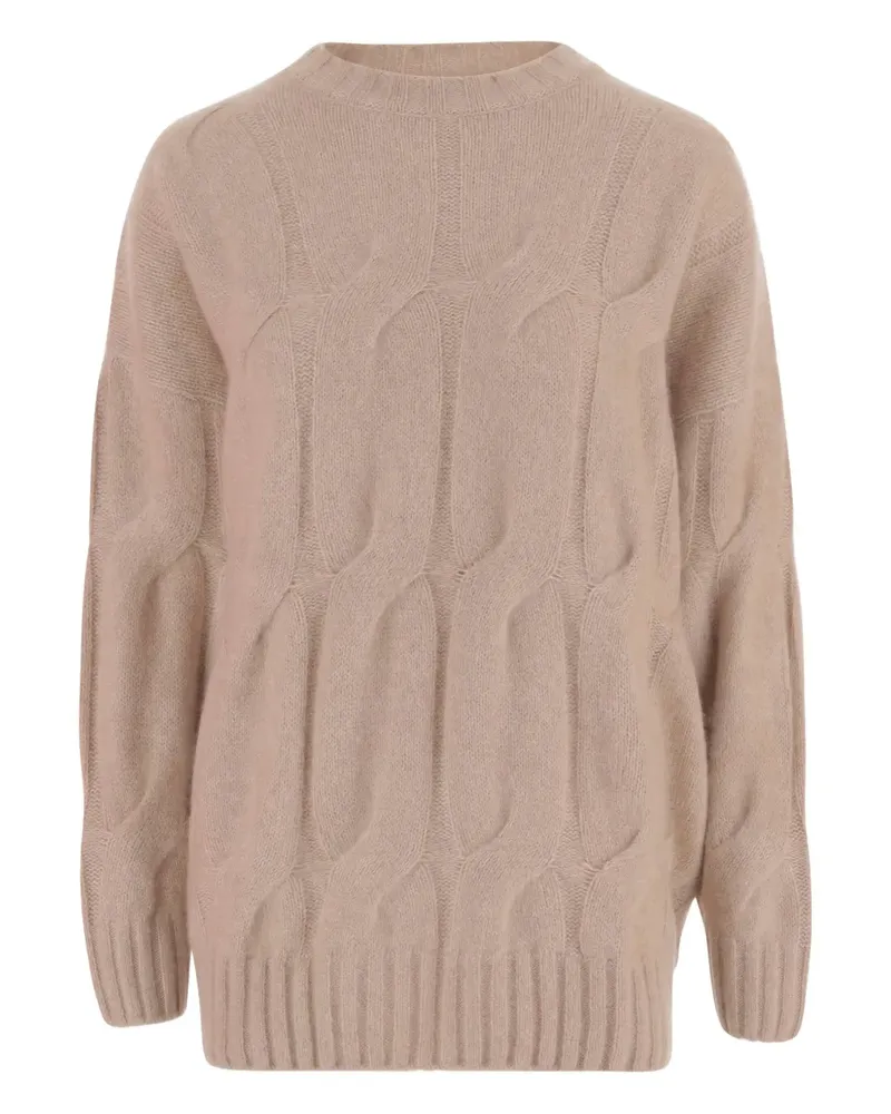 ALLUDE Pullover mit Zopfmuster - Nude Nude