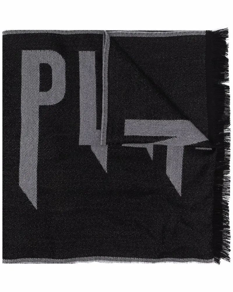 Philipp Plein Schal mit Logo - Schwarz Schwarz