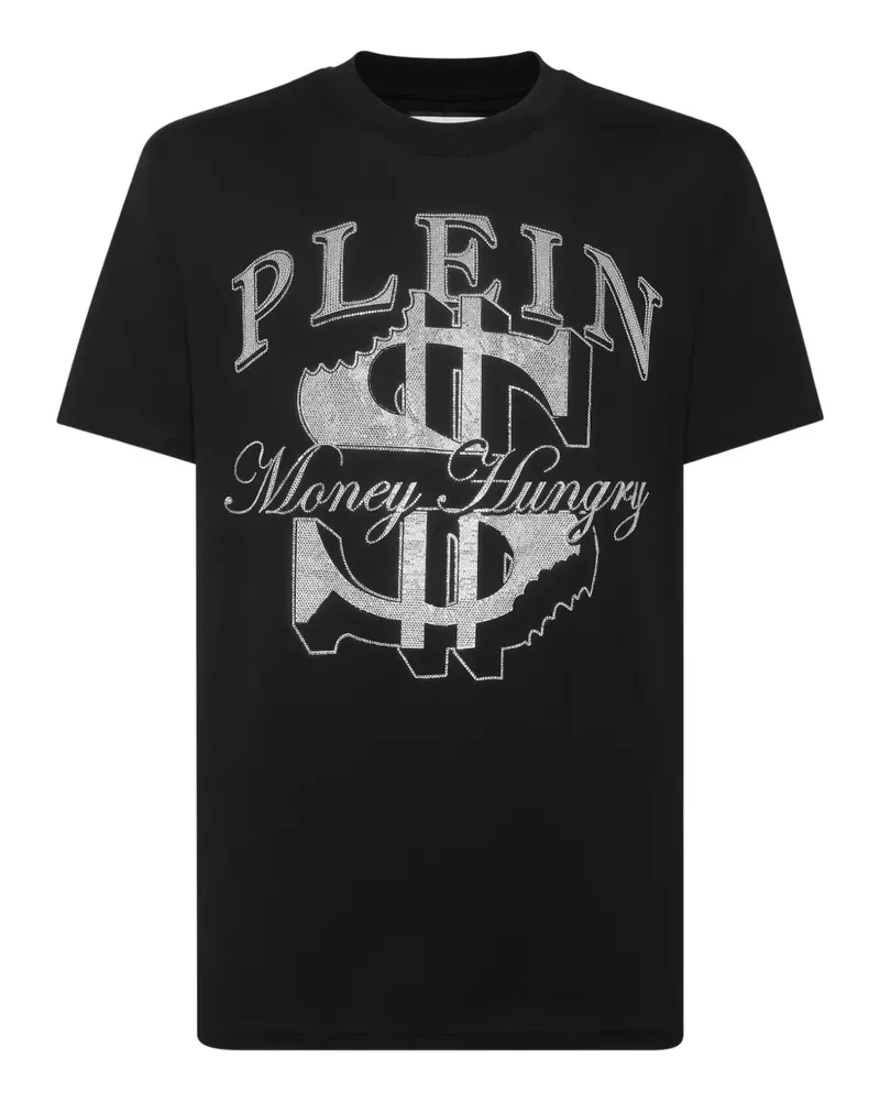 Philipp Plein T-Shirt mit Strass - Schwarz Schwarz