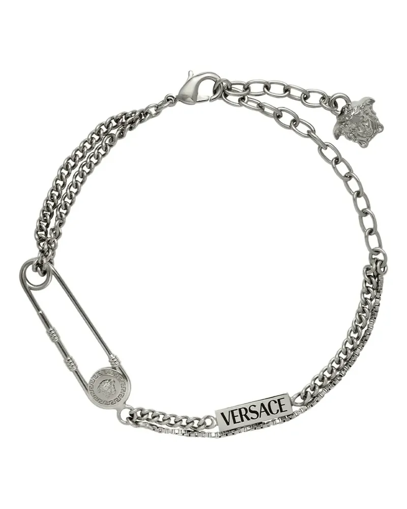Versace Armband mit Logo-Gravur - Silber Silber