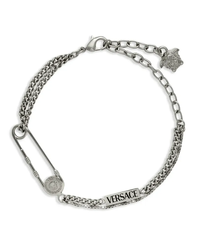 Versace Armband mit Logo-Gravur - Silber Silber