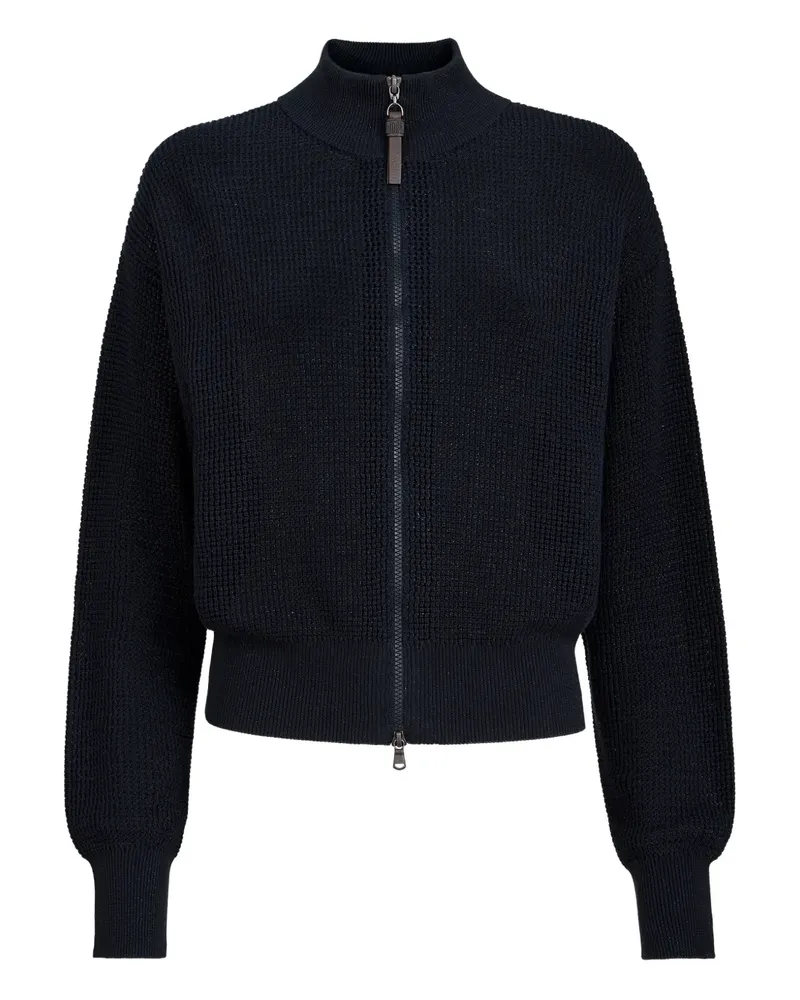 Brunello Cucinelli zip-fastening cardigan - Blau Blau