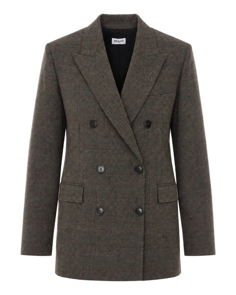 Rue du Bac check-pattern double-breasted blazer - Grau Grau