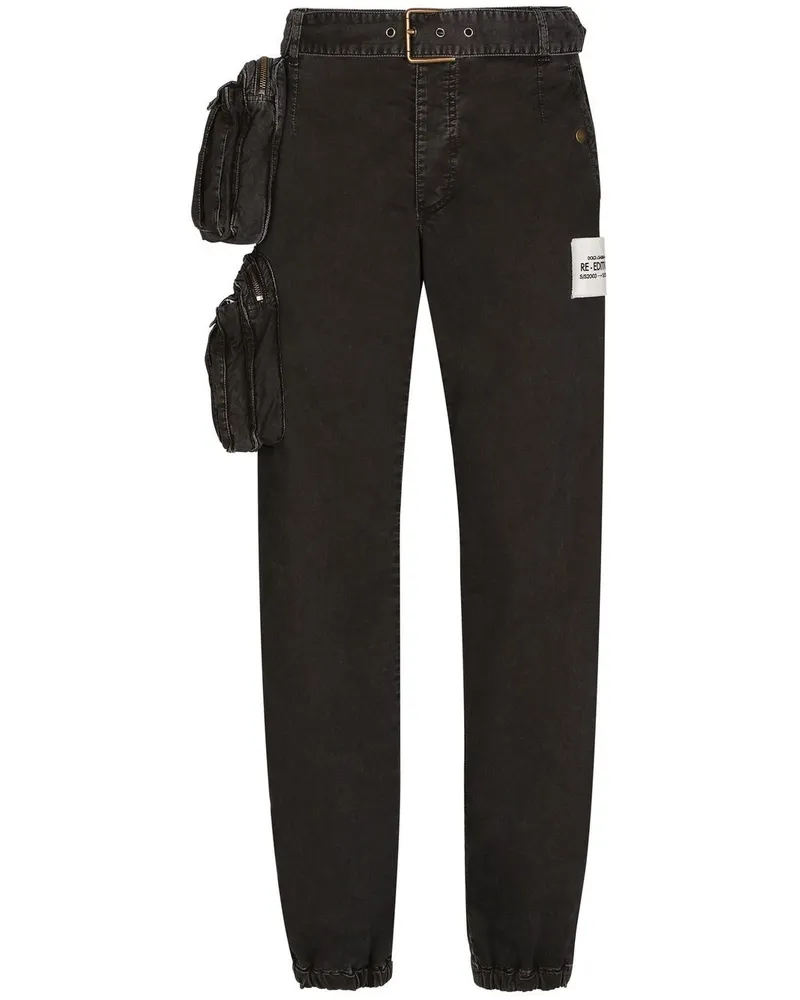 Dolce & Gabbana Cargohose mit Taschendetail - Schwarz Schwarz
