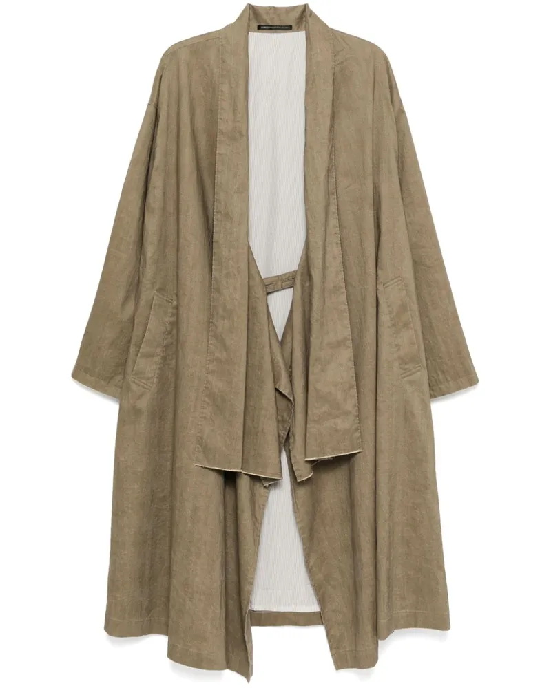 Yohji Yamamoto Oversized-Mantel - Braun Braun