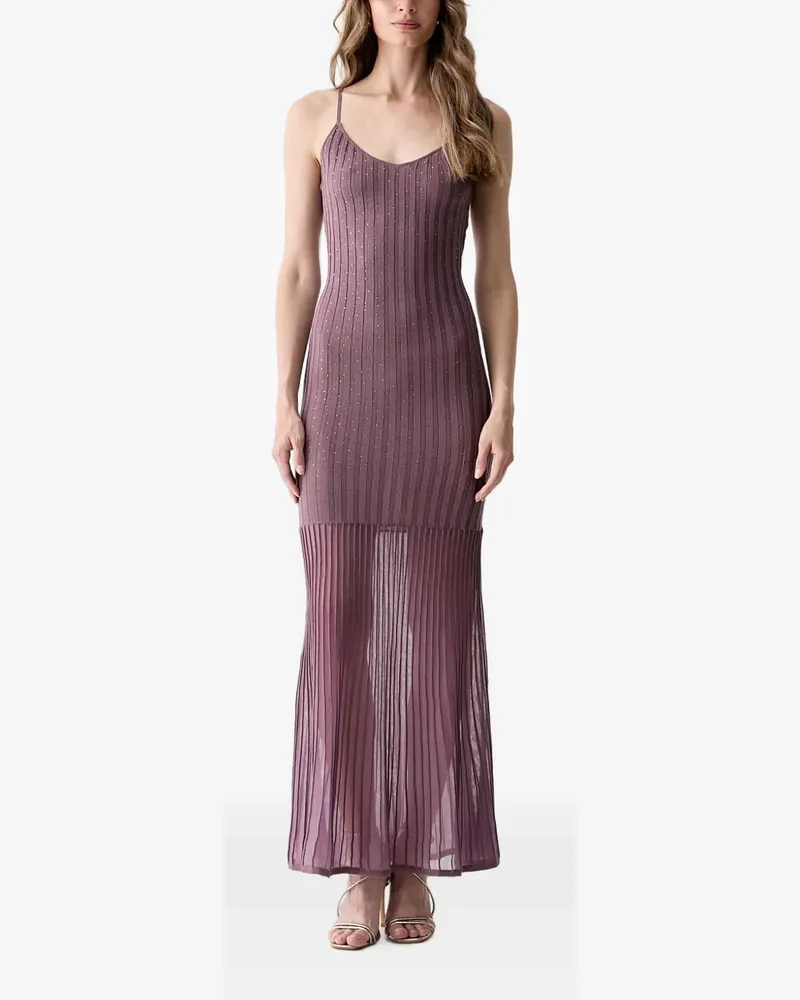 Guess rhinestone-embellished pleated maxi dress - Violett Violett