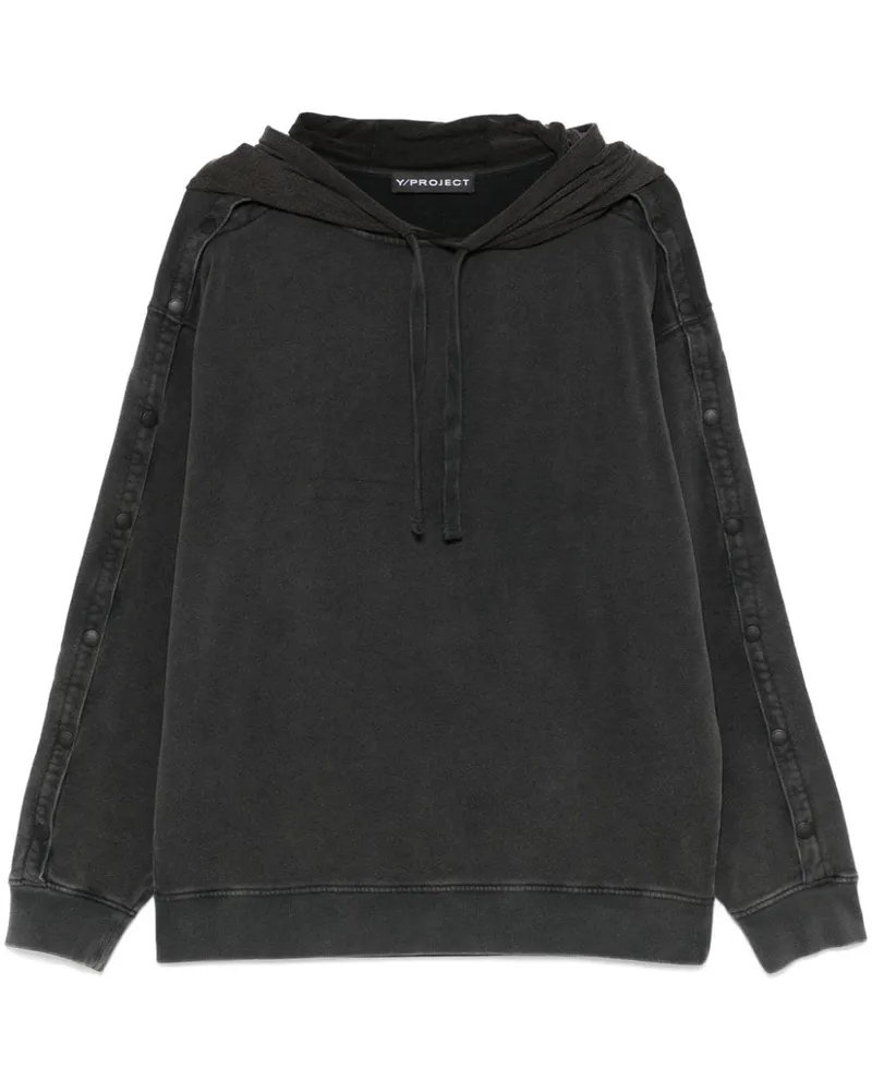 Y/PROJECT Hoodie im Layering-Look - Schwarz Schwarz
