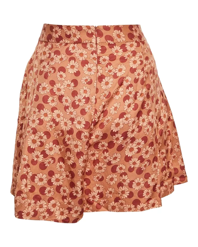 Sandro floral polka-dot skort - Orange Orange