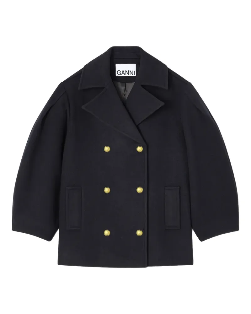 Ganni Cabanjacke mit Ballonärmeln - Blau Blau