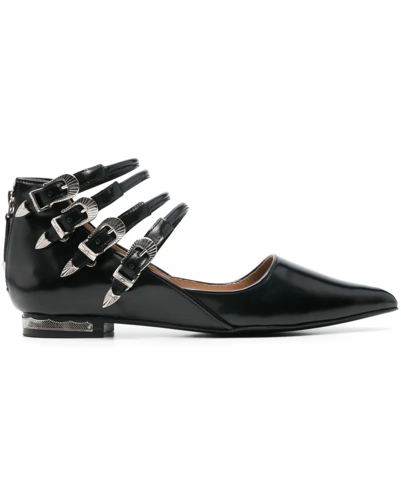 Toga Ballerinas mit Schnallendetail - Schwarz Schwarz