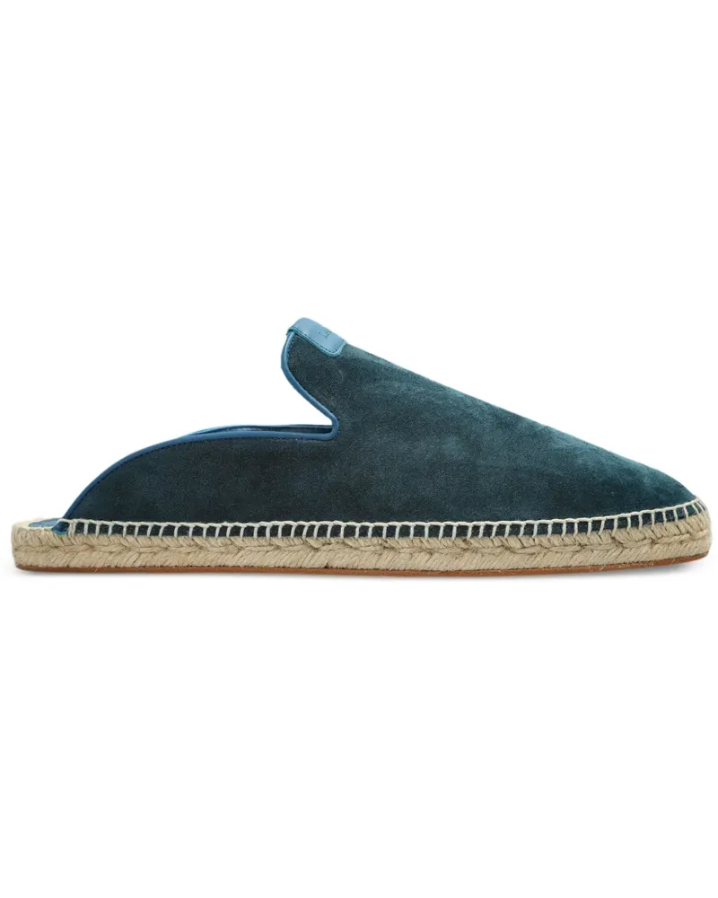 Lanvin Pantoletten aus Wildleder Blau