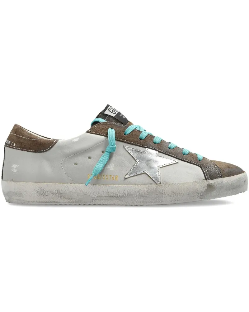 Golden Goose Super-Star Sneakers im Used-Look - Weiß Weiß