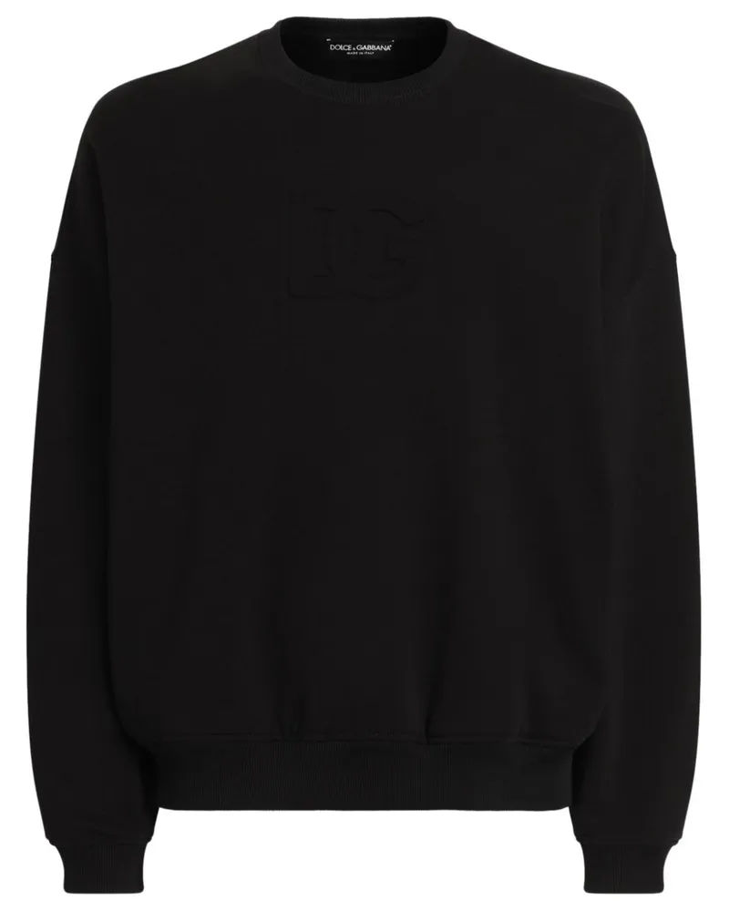 Dolce & Gabbana Sweatshirt mit Logo-Prägung - Schwarz Schwarz