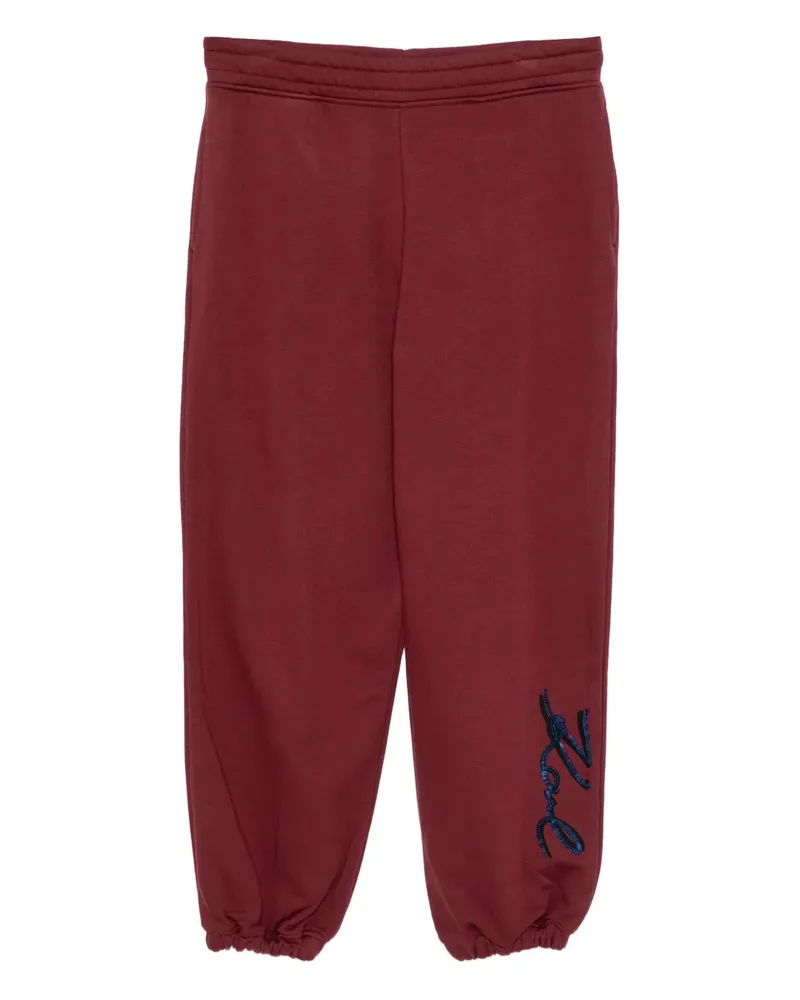 Karl Lagerfeld Hose mit Logo-Prägung - Rot Rot