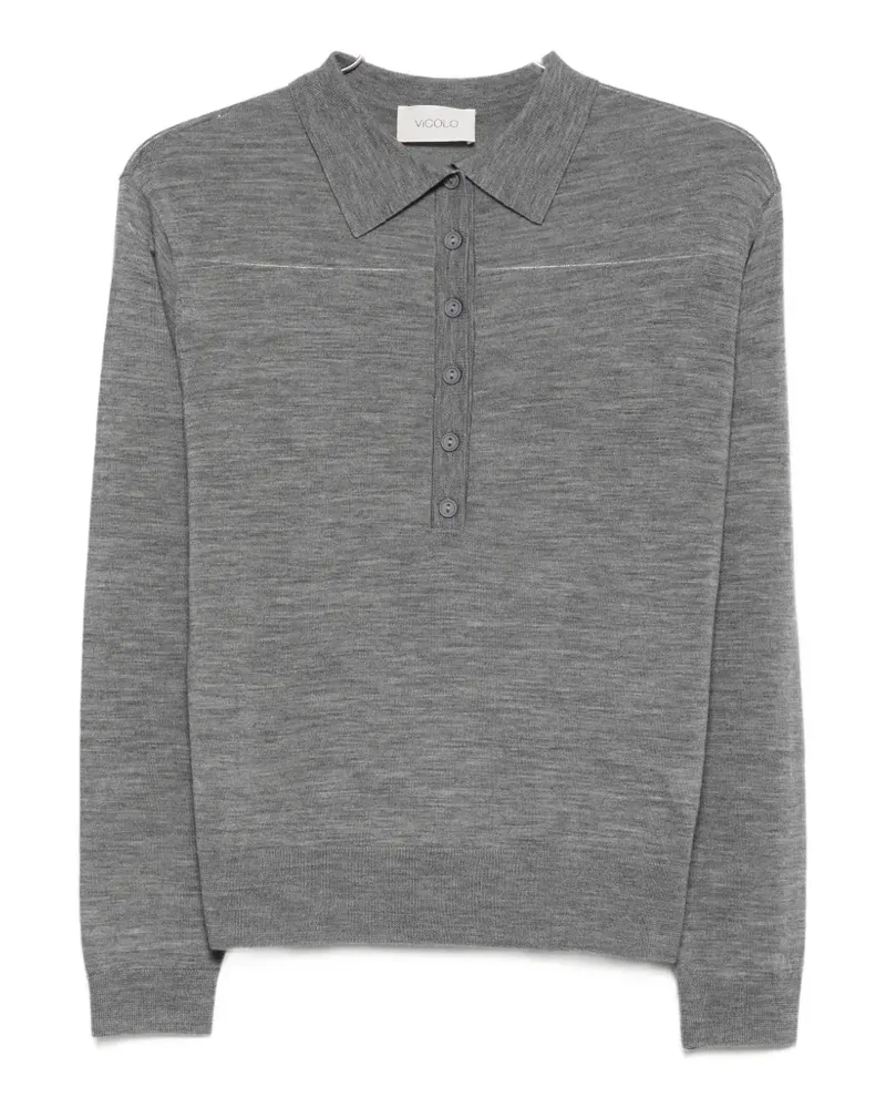 VICOLO polo-collar sweater - Grau Grau