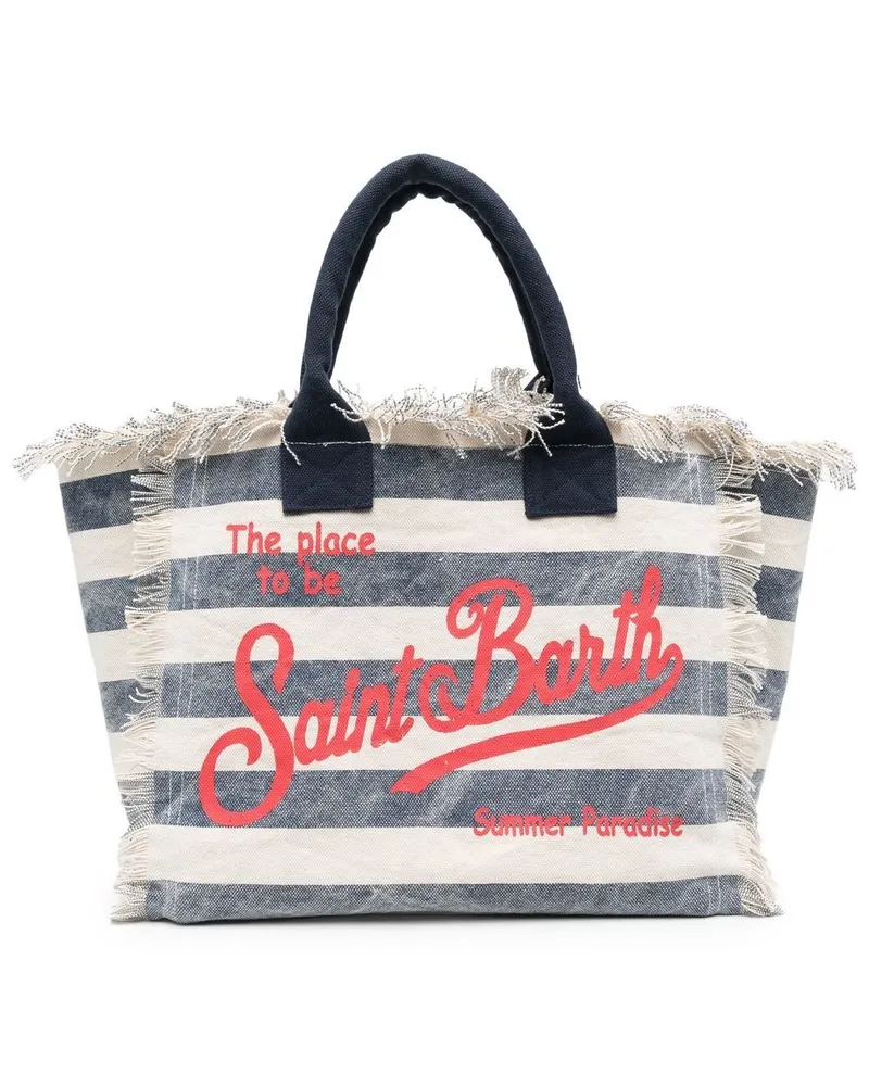 MC2 Saint Barth Shopper mit Logo-Print - Nude Nude
