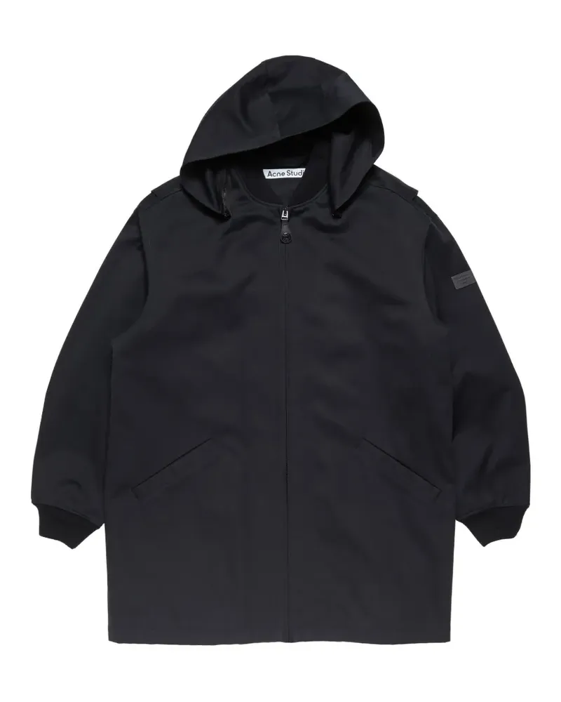 Acne Studios Twill-Jacke mit Kapuze - Schwarz Schwarz
