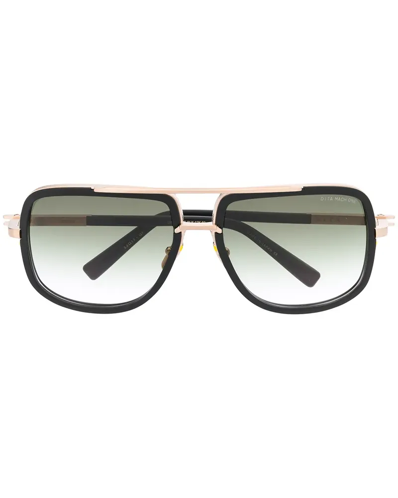 DITA Sonnenbrille mit eckigem Gestell - Braun Braun