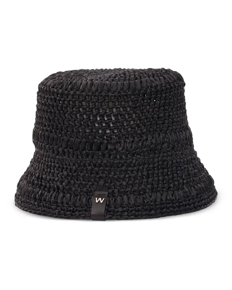 Max Mara Gewebter Sonnenhut - Schwarz Schwarz