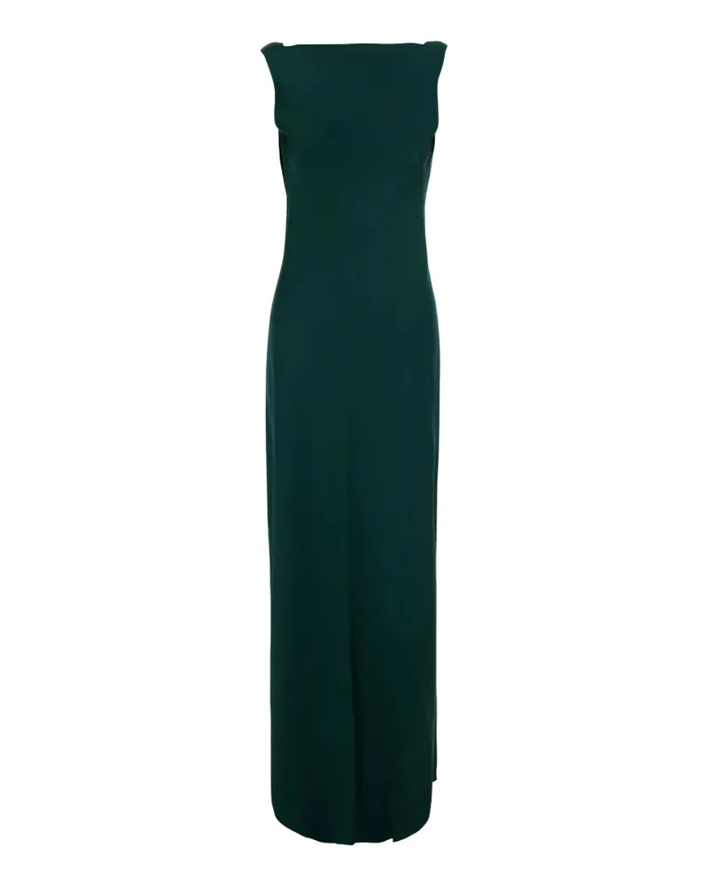 Antonelli Firenze Ärmelloses Maxikleid mit Wasserfallausschnitt - Grün Grün